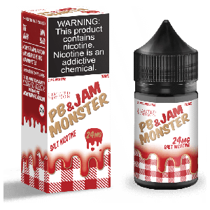 PB and Jam Monster Strawberry Salt Nic E-Liquid - 48mg