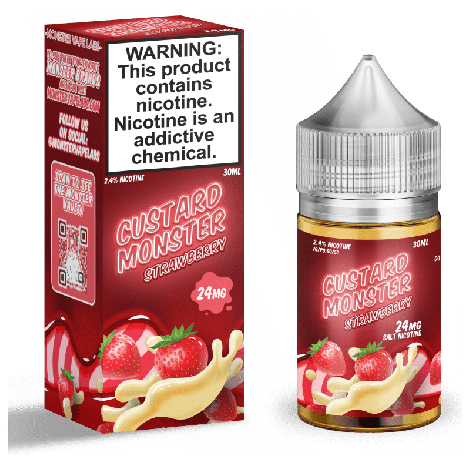 Custard Monster Strawberry Salt Nic E-Liquid - 48mg