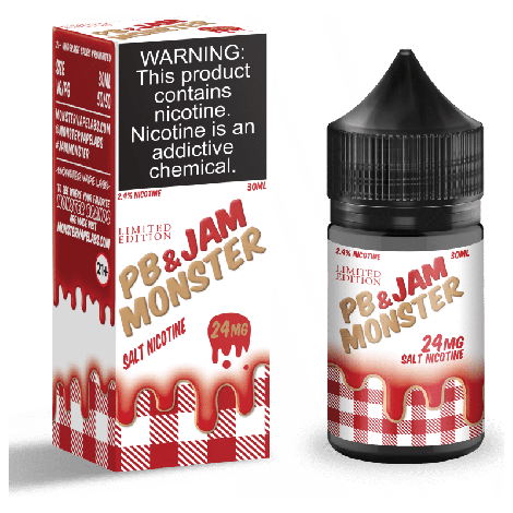 PB and Jam Monster Strawberry Salt Nic E-Liquid - 48mg