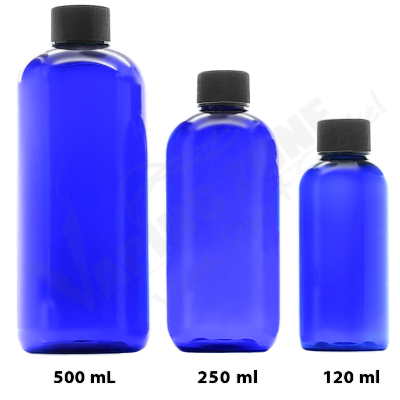 120ML Blue PET Empty Bottle with cap